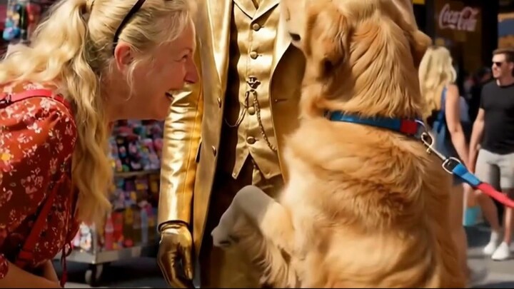 Dog Sniffs the Statue 🐕😂