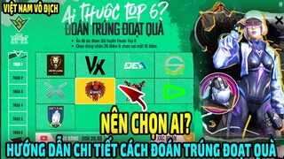 Hướng Dẫn Chi Tiết Cách Chơi Dự Đoán Top 6 Chung Kết FFWS 2021 Nhận Trang Phục Free || Free Fire