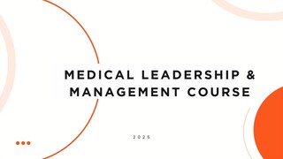 Medical Leadership & Management Course