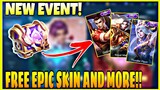 FREE EPIC SKIN AND MORE!! || NEW UPCOMING EVENT IN MOBILE LEGENDS BANG BANG