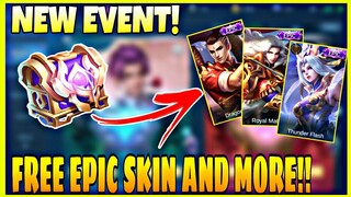 FREE EPIC SKIN AND MORE!! || NEW UPCOMING EVENT IN MOBILE LEGENDS BANG BANG