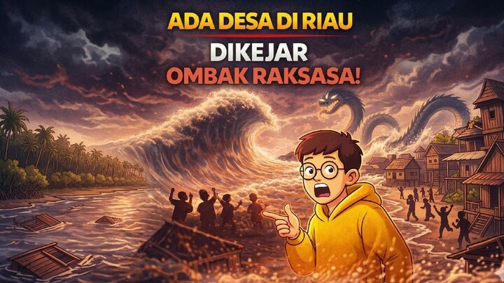 Ada desa di Riau yang setiap tahun dikejar ombak raksasa.