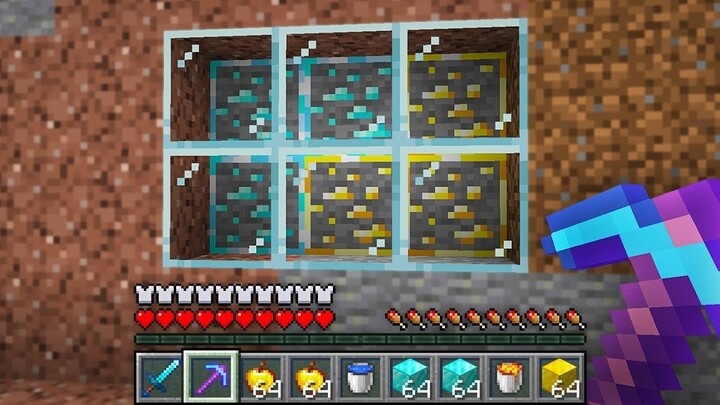 What if all the stones in Minecraft turned into glass? Hehehe