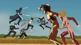 Chainsaw Man, Aki, Katana Man, Power Vs Eren Titan, Levi Ackerman, Female Titan - DC2