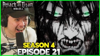 EREN'S FOUNDING TITAN || THE RUMBLING || Attack on Titan Season 4 Episode 21 Reaction