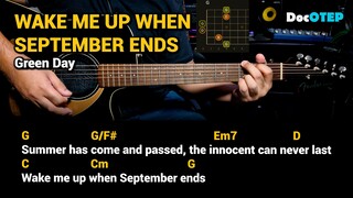 Wake Me Up When September Ends - Green Day (2004) Easy Guitar Chords Tutorial with Lyrics Part 4