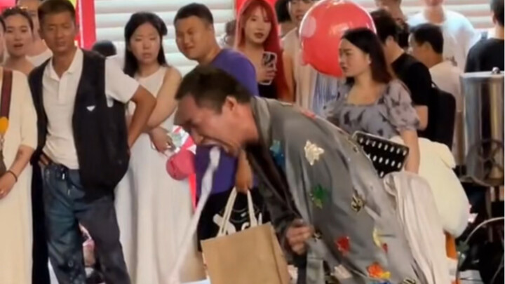 Man spews spider silk from mouth