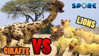 Giraffe vs Lion Pride | SPORE
