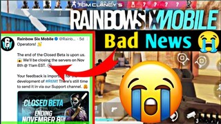 Rainbow Six Mobile | Bad ANNOUNCEMENT | R6M release date | r6m close beta dow | r6m server close |