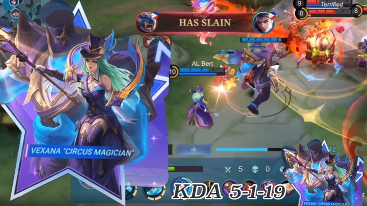 Unang laro sa bagong Star light skin circus magician ni Vexana | Laruin natin sa Mythic Rank game