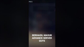 BERHASIL MASUK ADVANCE SERBER GUYS #freefire #freefiremax #alok#advanceserver