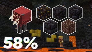 Minecraft PE - Encontrei novos BLOCOS e MOB no Nether Update 1.16 | Gameplay Survival 58%