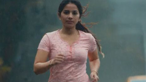 Running girl on the street