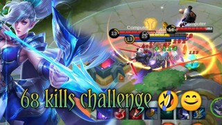 MIYA 68 KILLS CHALLENGE IN CUSTOM MODE | MOBILE LEGENDS BANG BANG