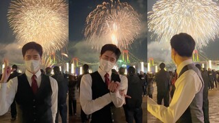 Afterlike of the Odaiba fireworks