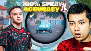 ROLEX REACTS to PLAYER WITH 100% SPRAY ACCURACY | PUBG MOBILE