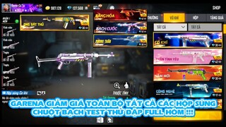 FREE FIRE | GARENA GIẢM GIÁ TOÀN BỘ CÁC HỘP SÚNG TRONG SHOP - CHUỘT BẠCH TEST ĐẬP FULL TOÀN BỘ !!!