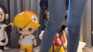 High heel jeans