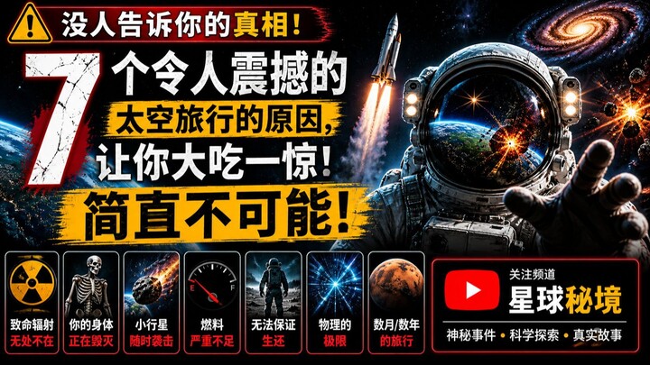 太空旅行有多危险？7个让人类难以征服太空的致命原因 🚀