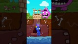 The Blue Rainbow Friend Sits In A Well And Pranks Everyone | Funny Cartoon #shorts #Animation