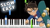 Case Closed - Detective Conan Theme - SLOW EASY Piano Tutorial [animelovemen]