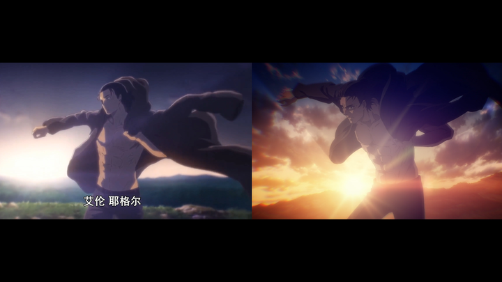 Comparison between the animated version and the PV version of Ellen’s famous scene wearing clothes
