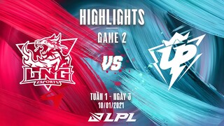 [Highlights] LNG vs. UP - Game 2 | Tuần 1 Ngày 3 | LPL Mùa Xuân 2022