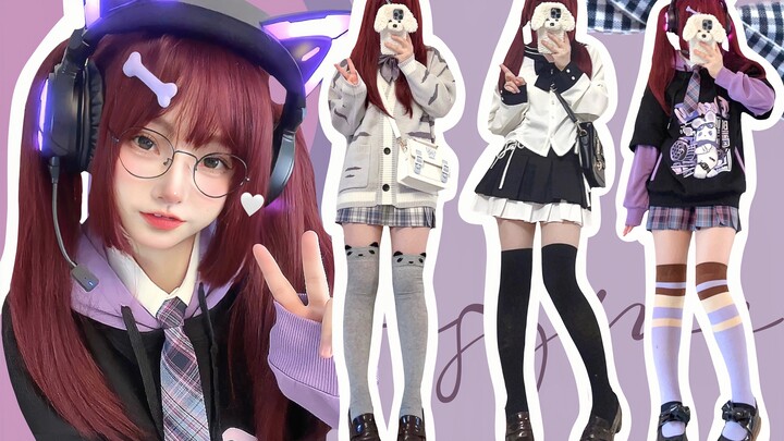 【Seragam JK】Gaya Bermain Game Ala Gadis Esports 🖤 Area Privasi～ᯅ̈