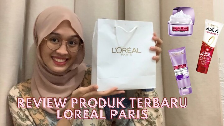 SHOPEE HAUL + UNBOXING PRODUK TERBARU LOREAL! Reapid reviver, hyaluronic Acid cleanser & cream