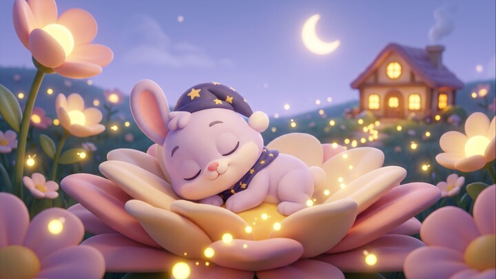 Sleepy Little Bunny's Dreamy Flower Meadow 🌼🐰 | Toddler Bedtime Music