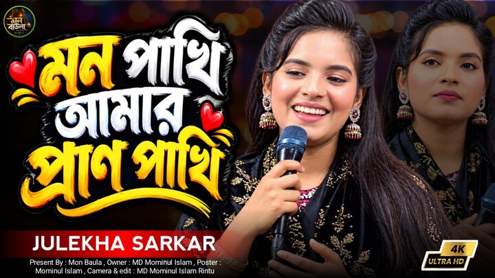 মন পাখি আমার প্রাণ পাখি। জুলেখা সরকারের নতুন কষ্টের গান। Mon Baula