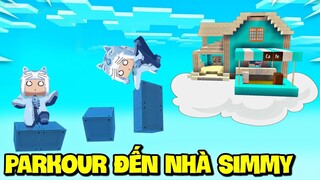 THỬ THÁCH SIÊU KHÓ: MEOWPEO PARKOUR VỀ NHÀ MÈO SIMMY TRONG MINI WORLD