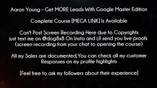 Aaron Young Course Get MORE Leads With Google Master Edition download