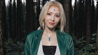 Mother Tsunade walking in the forest