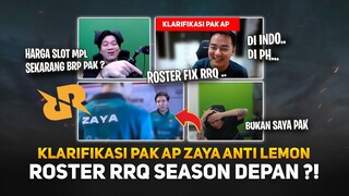 Klarifikasi Pak AP Zaya Anti Lemon ?! Roster RRQ Season Depan Fix ?! Harga Slot MPL ID & PH Sekarang