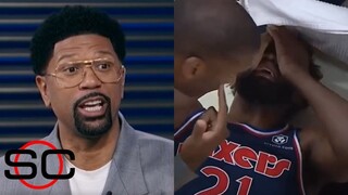 Jalen Rose 'mocked' Joel Embiid is CRYING after hits HARD on face FRACTURES while 76ers lose to Heat