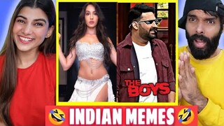 SUPER FUNNY INDIAN MEMES! 😂(THE BOYS) | REACTION | VIDEO