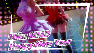 [Miku MMD] Miku: Happy New Year! Please Continue to Support Us VOCALOID Family