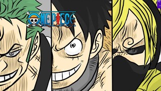 One Piece Special #215: The combined special moves of the three main forces of the Straw Hat Pirates