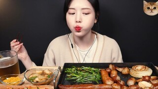 Mukbang lòng bò nướng #mukbang #ASMR