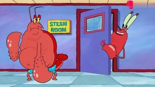 SpongeBob's muscles are all water muscles, and they disappear when squeezed