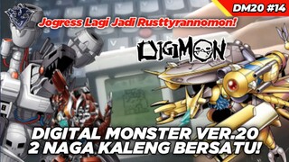 Digital Monster Ver.20 #14 2 Naga Kaleng Bersatu Menjadi Rusttyrannomon!