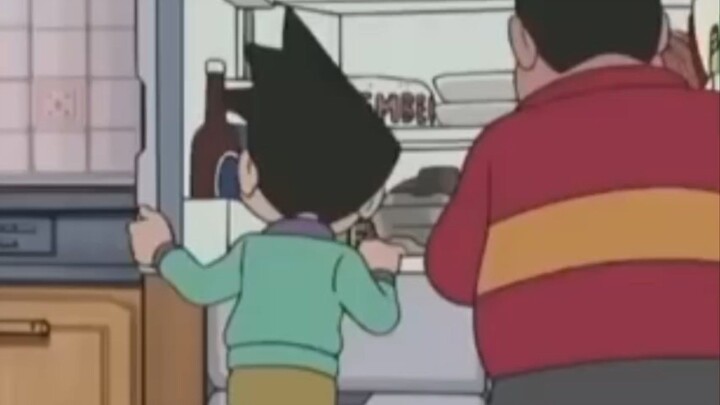 suneo dan giant sedang memasang