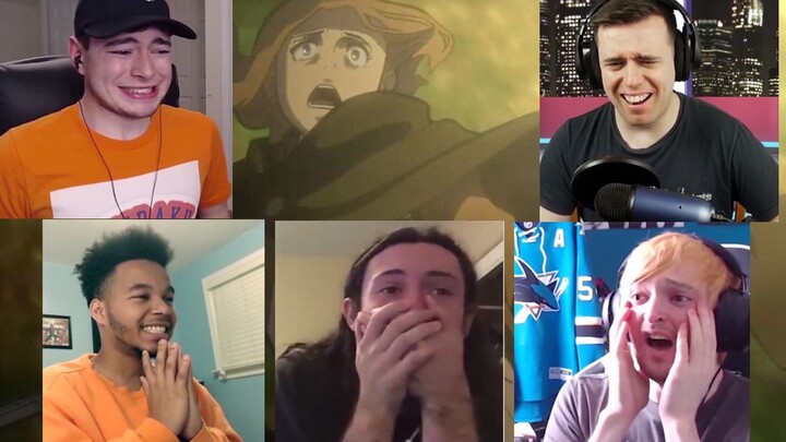Foreigners Watching Attack on Titan [Chinese Subtitles]: Levi's Team vs. Female Titan Reaction Compi