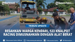 Polresta Kendari Musnakan 123 Knalpot Racing Resahkan Warga, Temuan Selama 2024