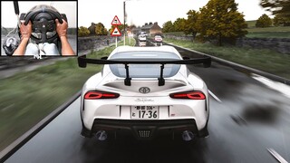 800HP Toyota Supra GR A90 | Assetto Corsa | Steering Wheel Gameplay