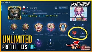 Unlimited Profile Like Bug Mobile Legends (Must Watch!)