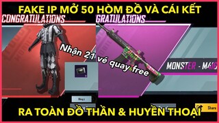 CÁCH NHẬN 21 VÉ QUAY | FAKE IP MỞ 50 HÒM FREE VÀ CÁI KẾT RA TOÀN ĐỒ CỰC HIẾM || PUBG MOBILE