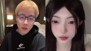 Chen Ze plays with the female anchor