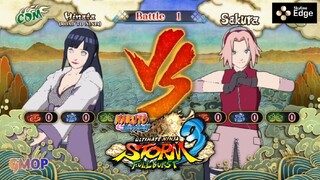 HINATA VS SAKURA (COM VS COM) - NARUTO SHIPPUDEN ULTIMATE NINJA STROM 3 | SKYLINE